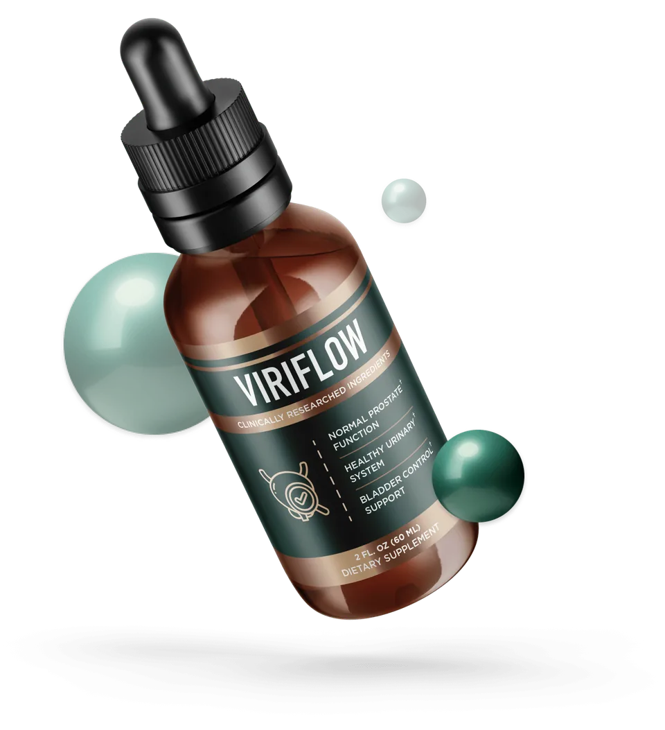 ViriFlow liquid dropper supplement bottle for prostate and urinary health